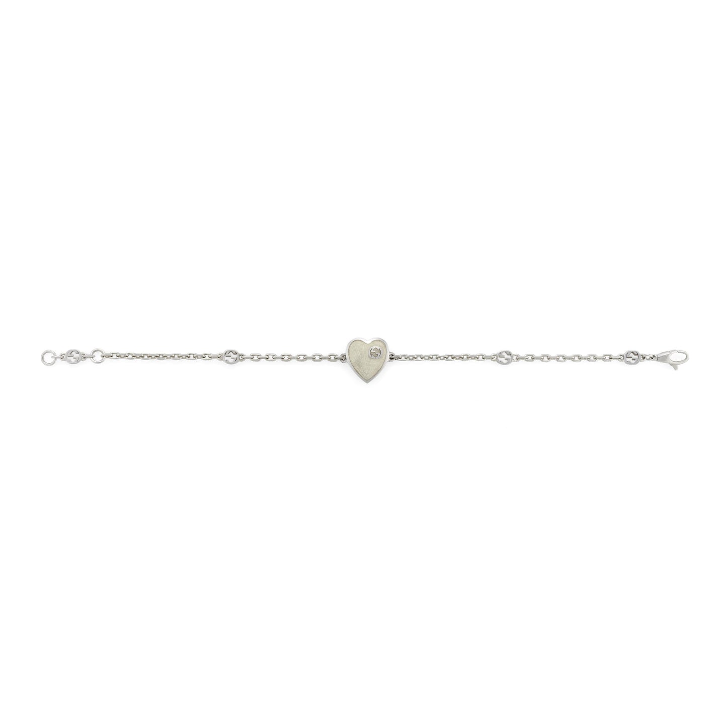 Gucci's Silver Heart Interlocking G Bracelet