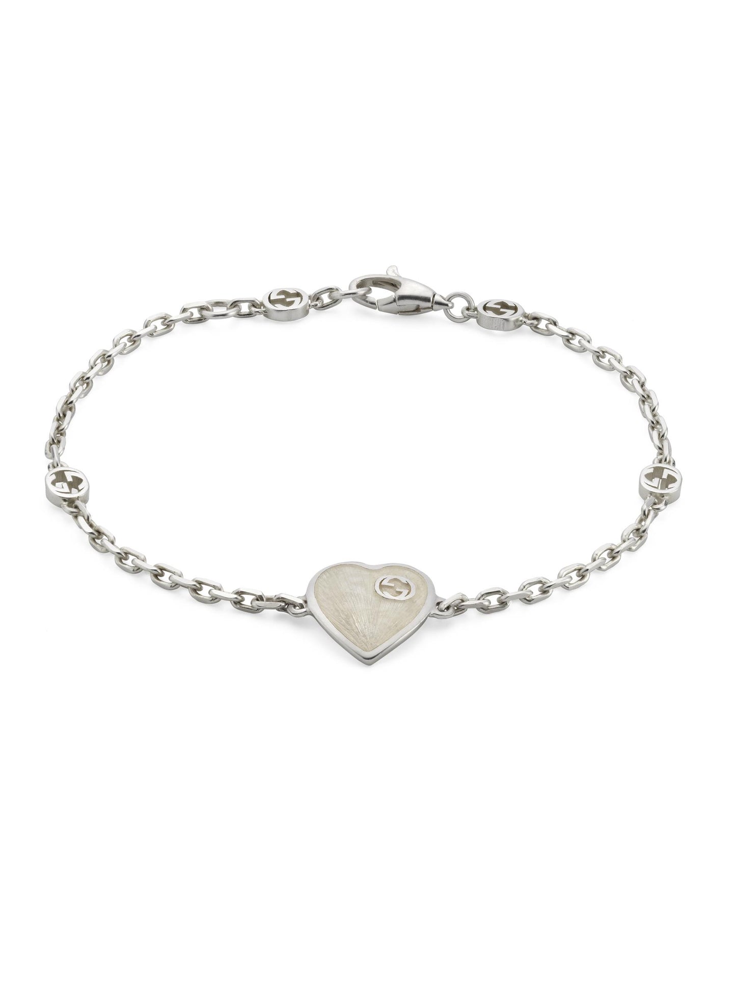 Gucci's Silver Heart Interlocking G Bracelet