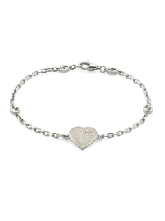 Gucci's Silver Heart Interlocking G Bracelet