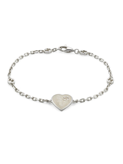 Gucci's Silver Heart Interlocking G Bracelet