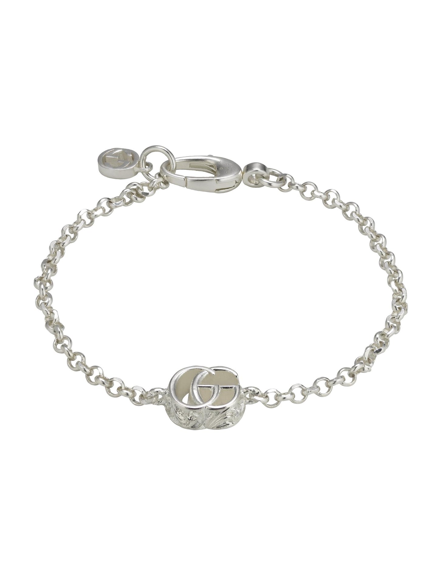 Gucci's Silver GG Marmont Chain Bracelet