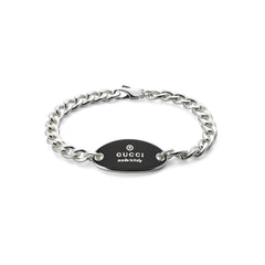 Gucci's Silver Trademark Tag Chain Bracelet