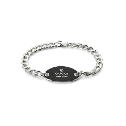 Gucci's Silver Trademark Tag Chain Bracelet