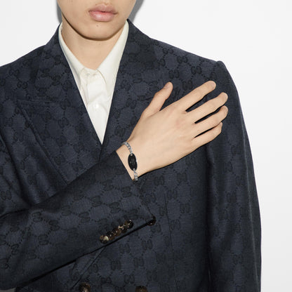Gucci's Silver Trademark Tag Chain Bracelet