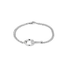 Gucci's 18K White Gold Horsebit Chain Bracelet