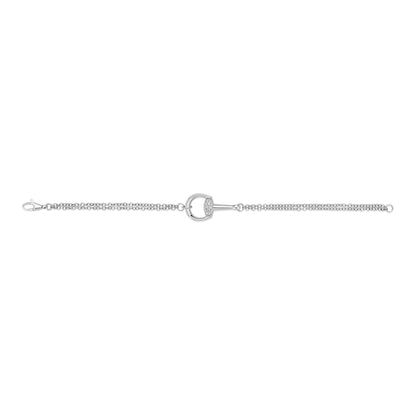 Gucci's 18K White Gold Horsebit Chain Bracelet