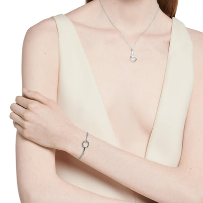 Gucci's 18K White Gold Horsebit Chain Bracelet