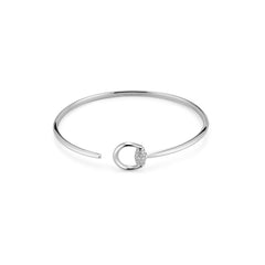 Gucci's 18K White Gold Horsebit Bangle