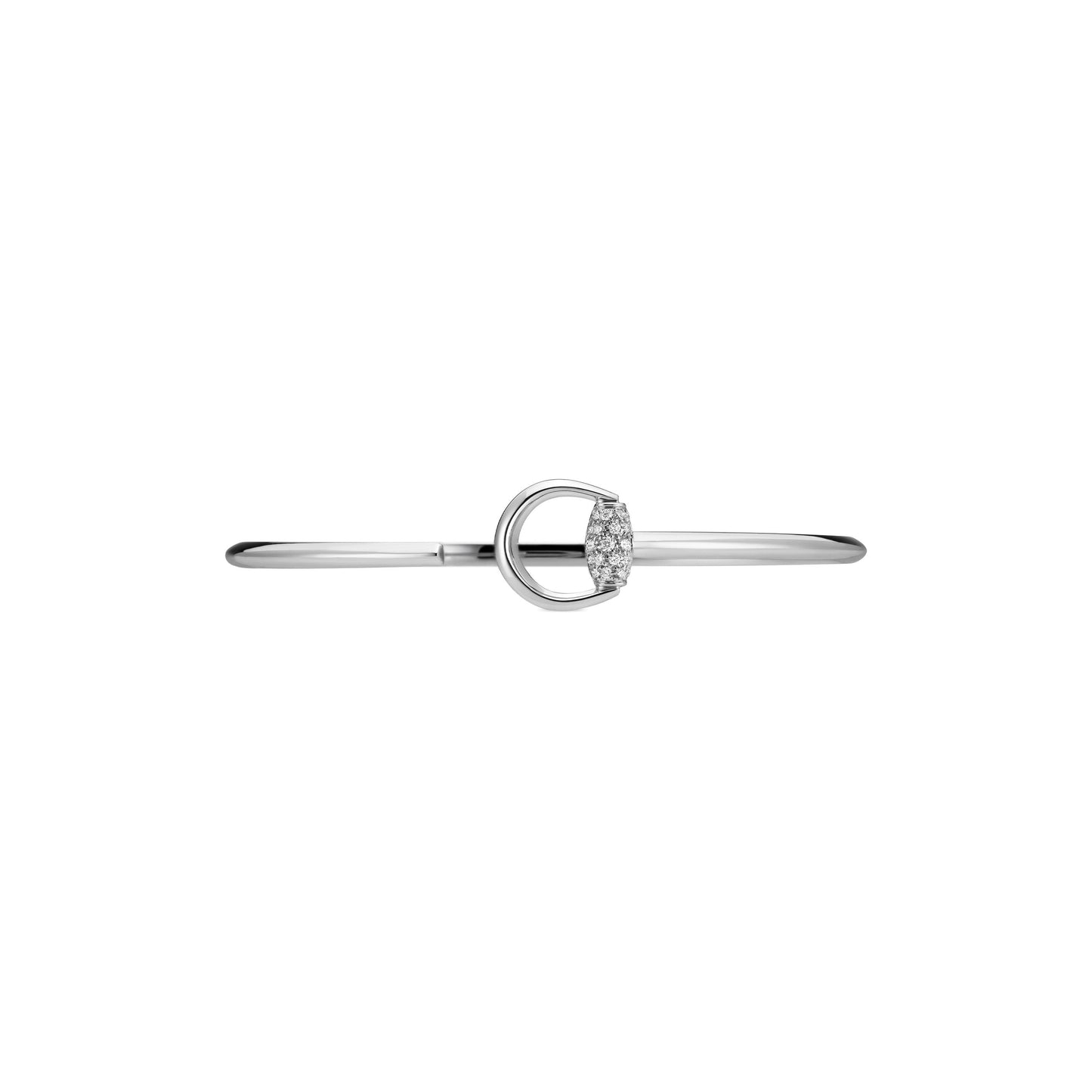Gucci's 18K White Gold Horsebit Bangle