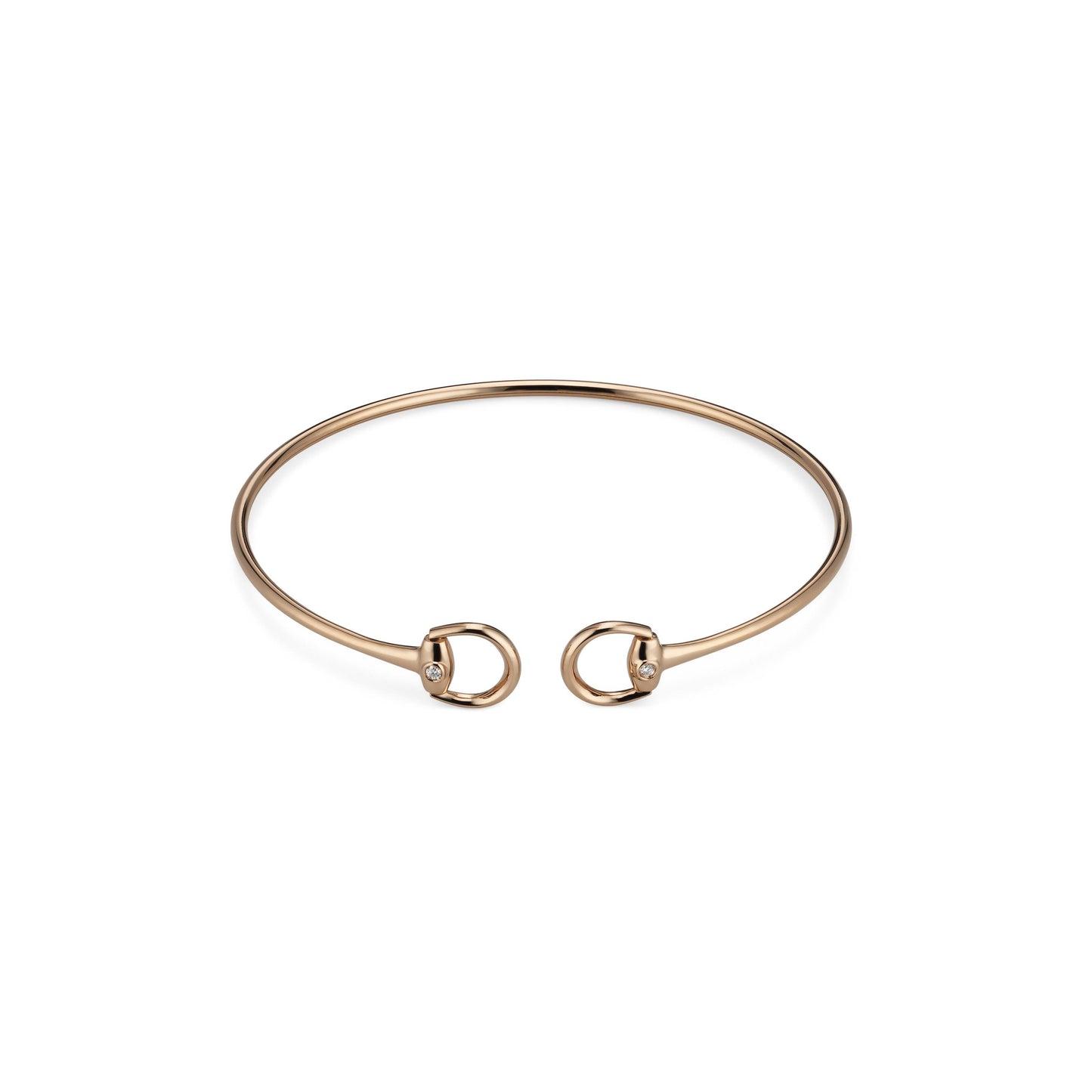 Gucci's 18K Rose Gold Horsebit Mini Bangle