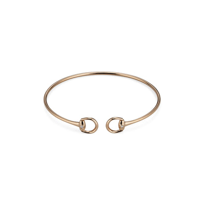 Gucci's 18K Rose Gold Horsebit Mini Bangle