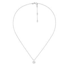 Gucci's 18K White Gold GG Running Necklace
