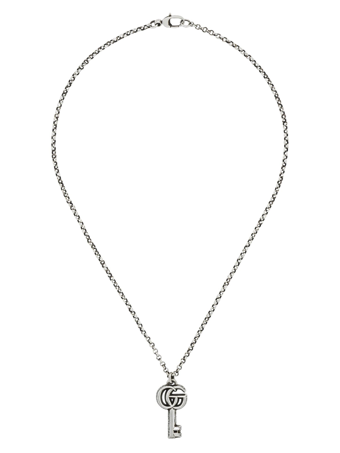 Gucci's Silver GG Marmont Key Necklace