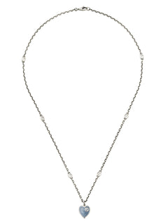 Gucci's Silver Heart Interlocking G Necklace