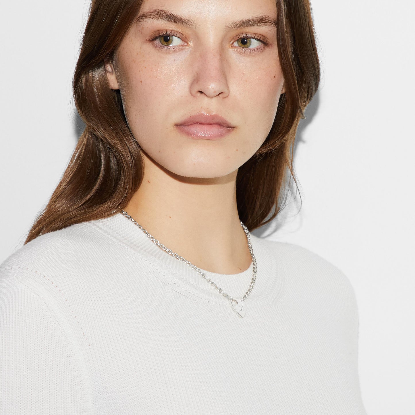 Gucci's Silver Trademark Necklace