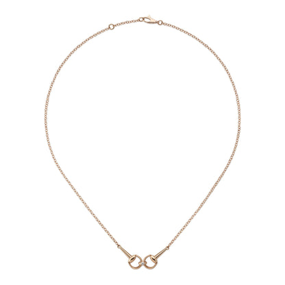 Gucci's 18K Rose Gold Horsebit Necklace