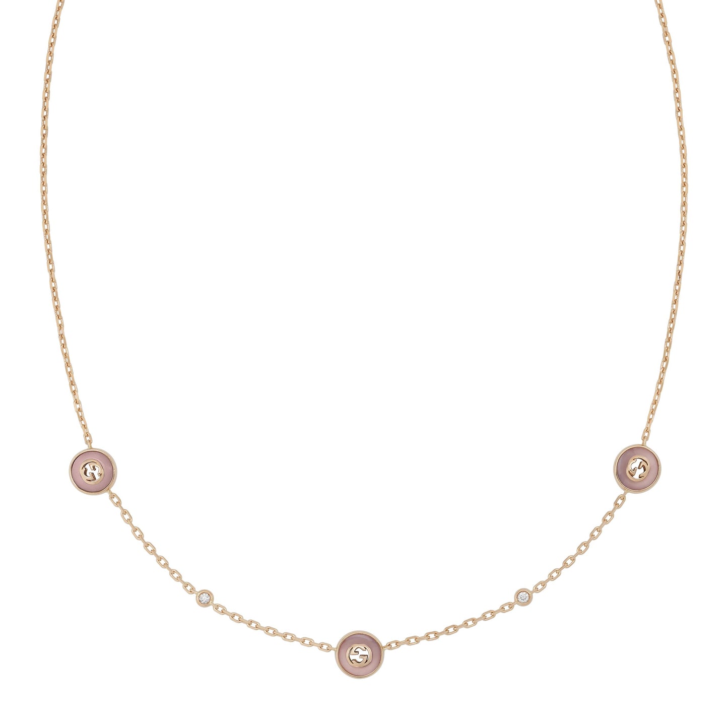 Gucci's 18K Rose Gold Interlocking G Necklace