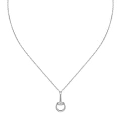 Gucci's 18K White Gold Horsebit Necklace
