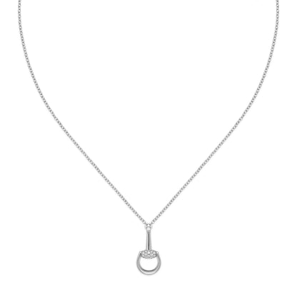 Gucci's 18K White Gold Horsebit Necklace