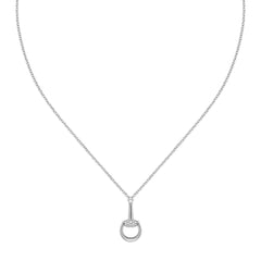 Gucci's 18K White Gold Horsebit Necklace