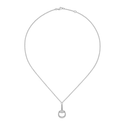 Gucci's 18K White Gold Horsebit Necklace