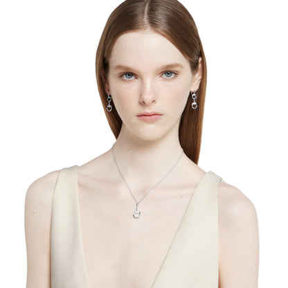 Gucci's 18K White Gold Horsebit Necklace