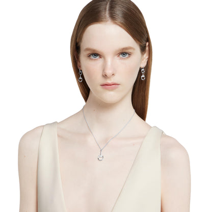 Gucci's 18K White Gold Horsebit Necklace