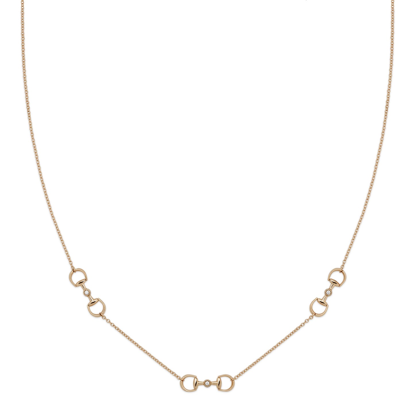 Gucci's 18K Rose Gold Horsebit Necklace