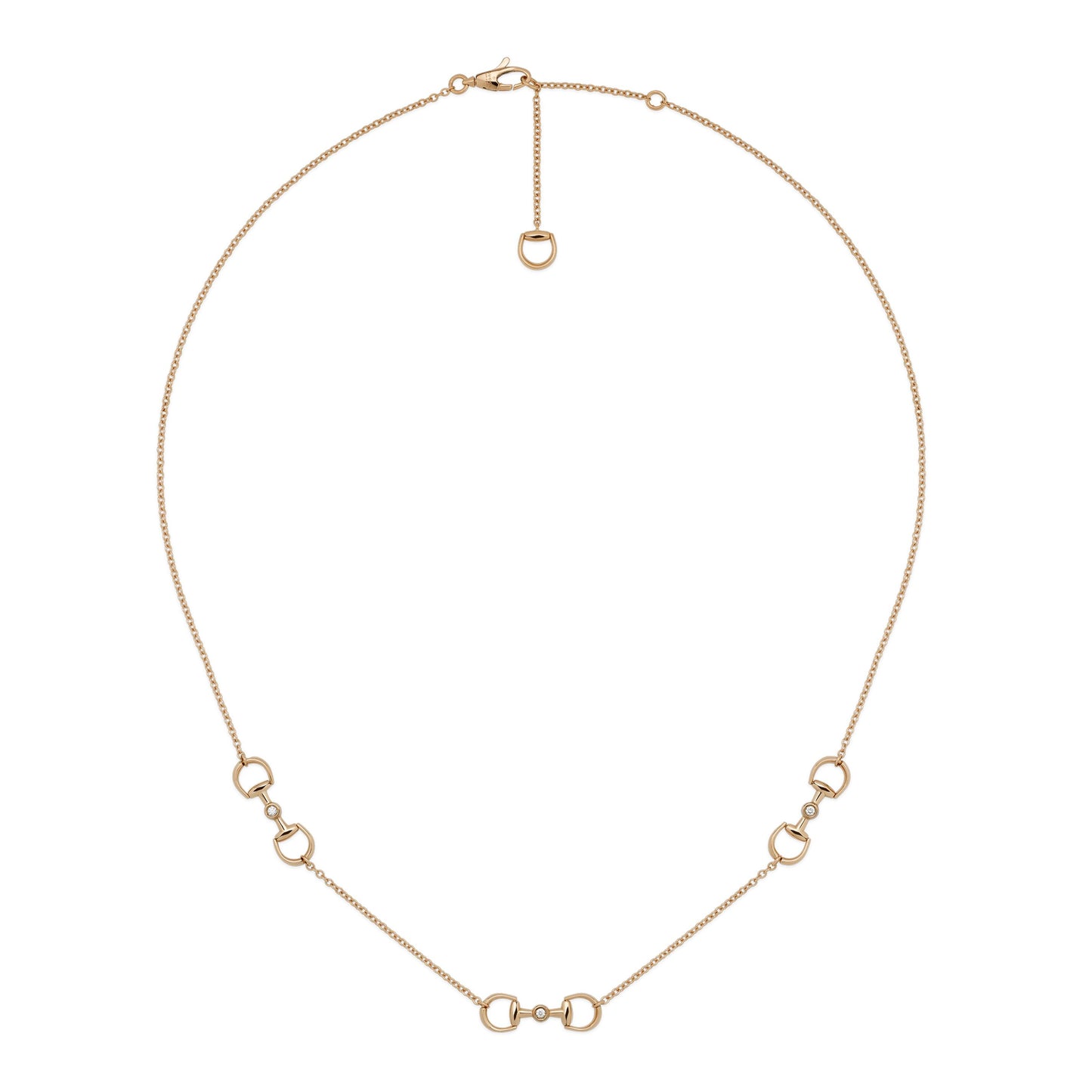 Gucci's 18K Rose Gold Horsebit Necklace