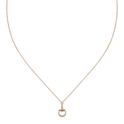 Gucci's 18K Rose Gold Horsebit Mini Necklace