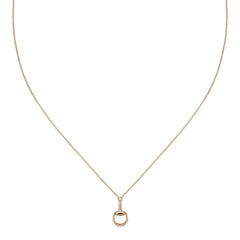 Gucci's 18K Rose Gold Horsebit Mini Necklace