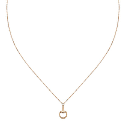 Gucci's 18K Rose Gold Horsebit Mini Necklace