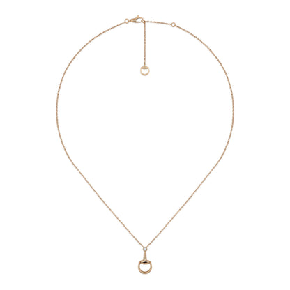 Gucci's 18K Rose Gold Horsebit Mini Necklace