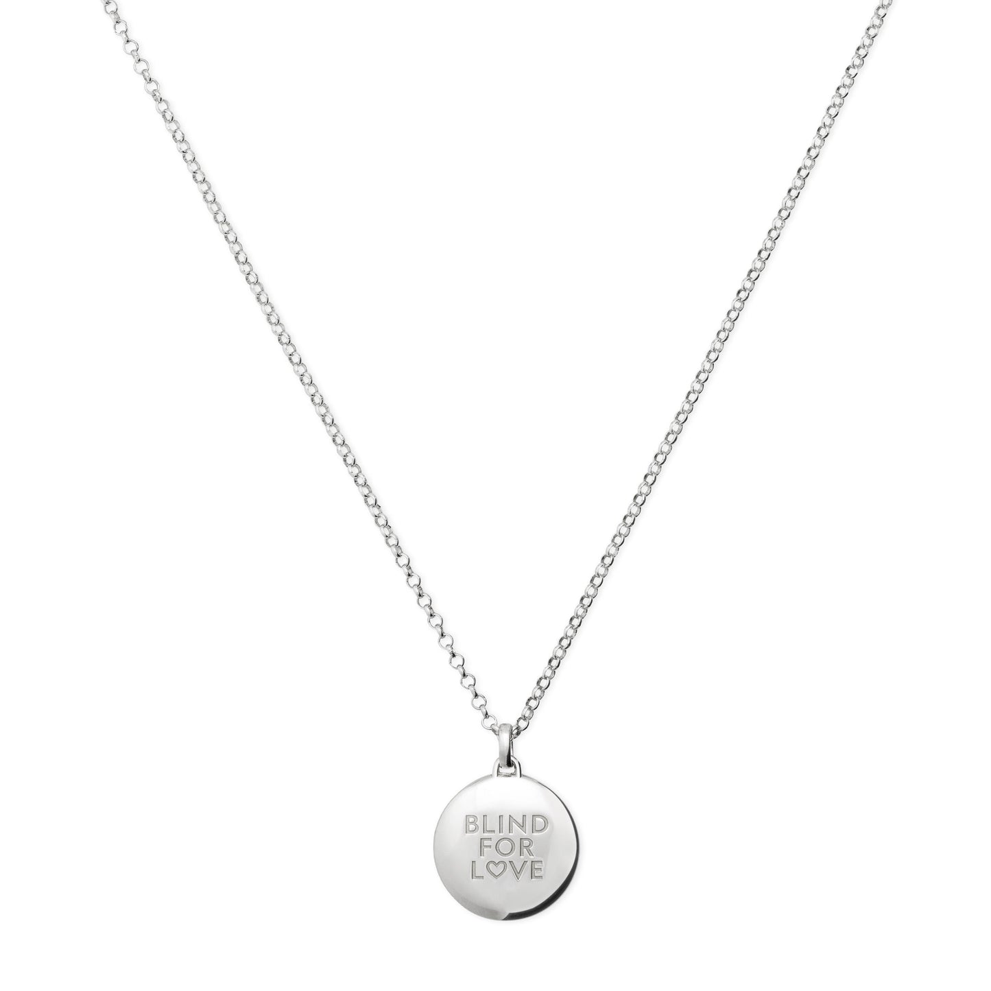 Gucci's Silver Blind for Love Necklace
