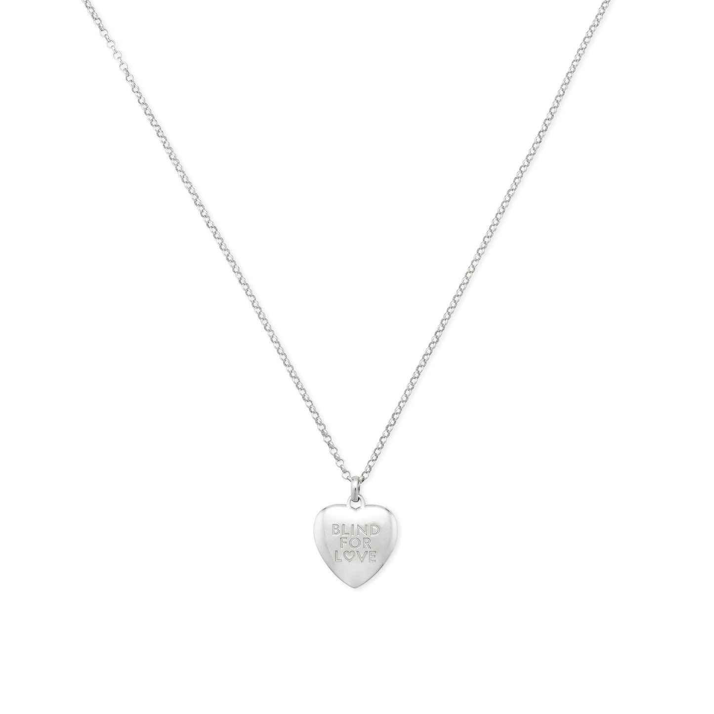 Gucci's Silver Blind for Love Necklace