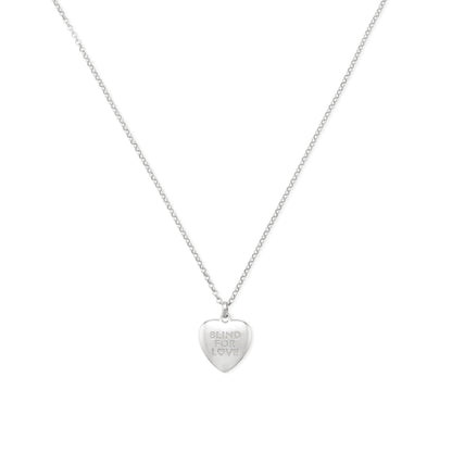 Gucci's Silver Blind for Love Necklace