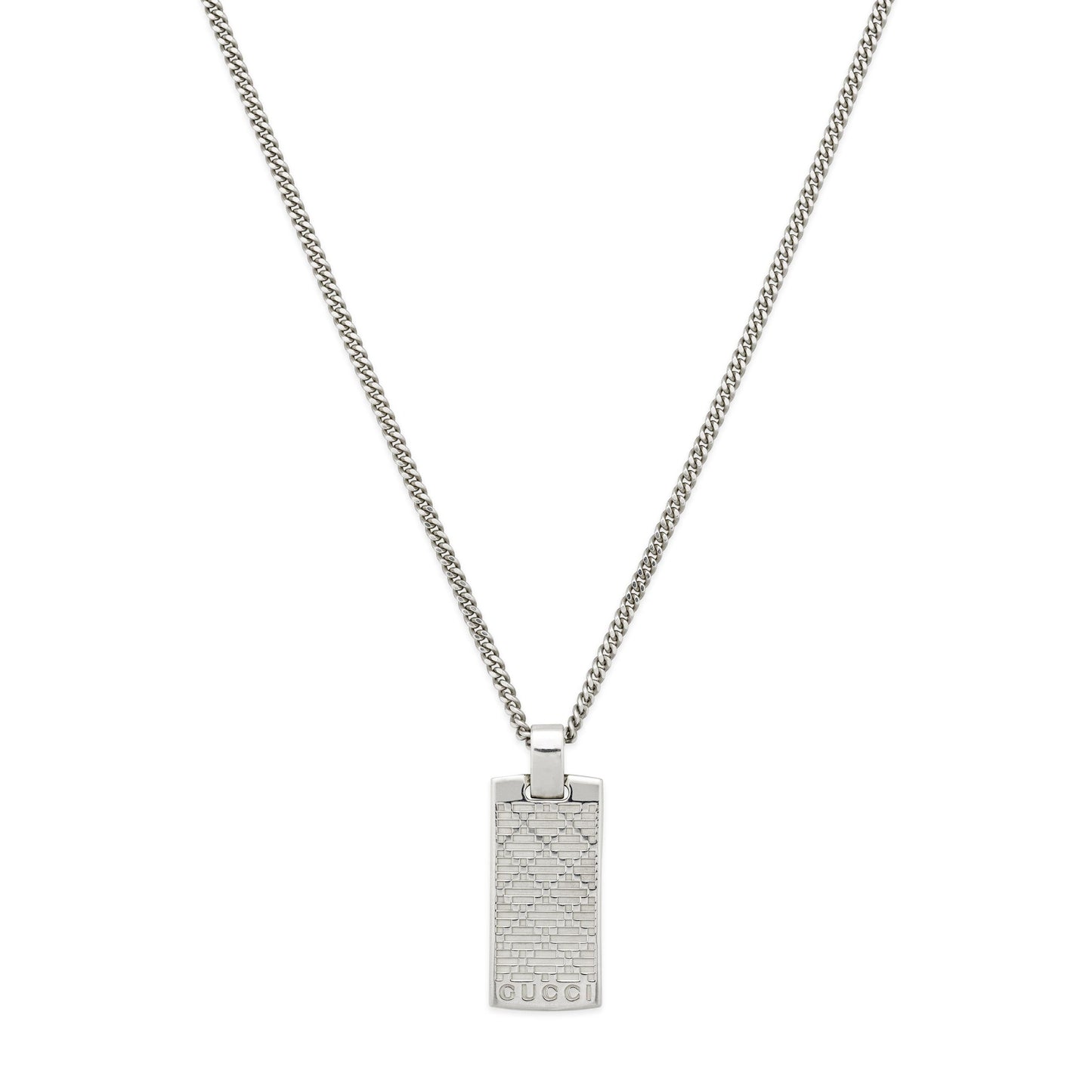 Gucci's Silver Diamante Pendant Necklace