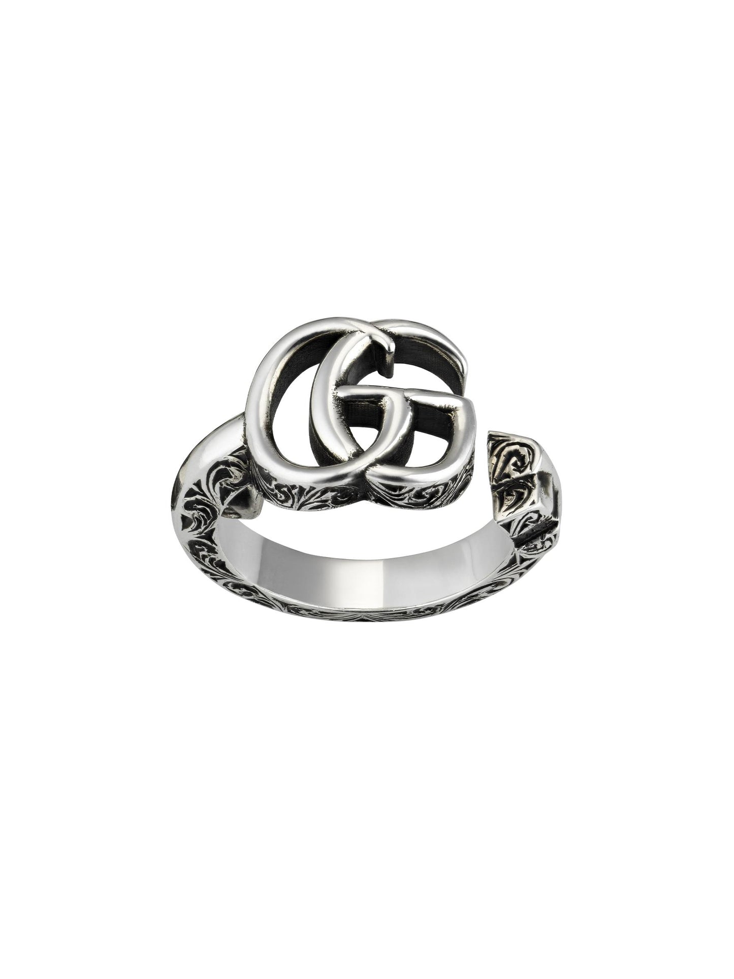 Gucci's Silver GG Marmont Key Ring