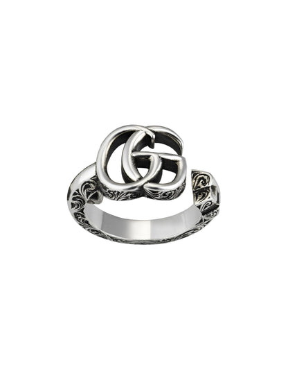 Gucci's Silver GG Marmont Key Ring