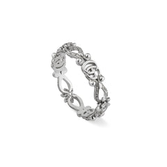 Gucci's 18K White Gold Flora Ring