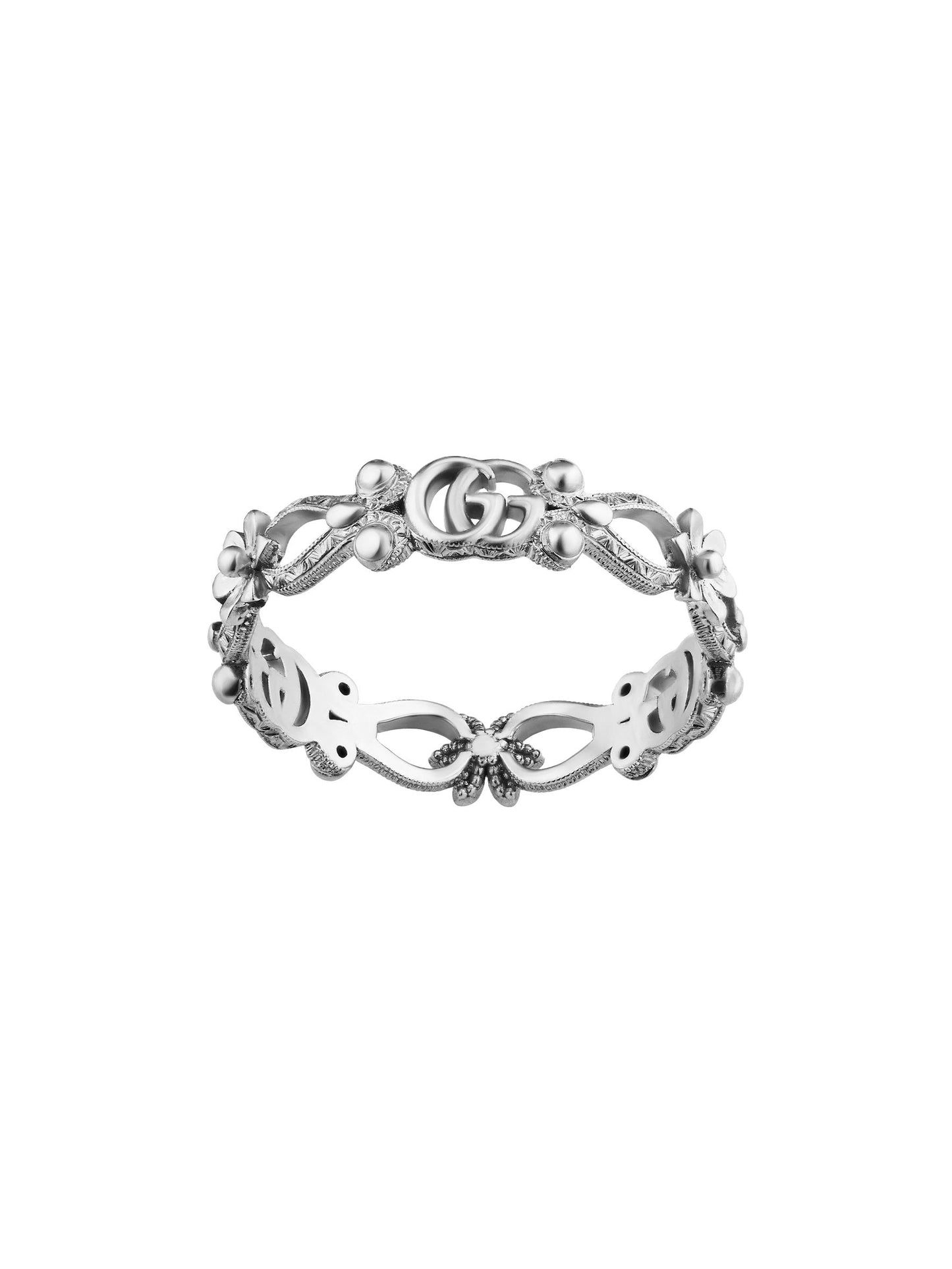 Gucci's 18K White Gold Flora Ring