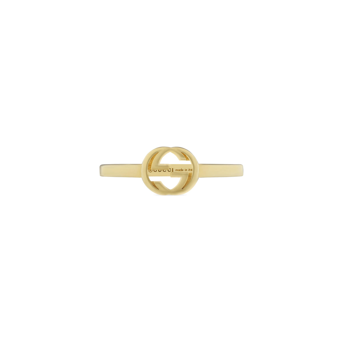 Gucci's 18k Yellow Gold Interlocking G Ring