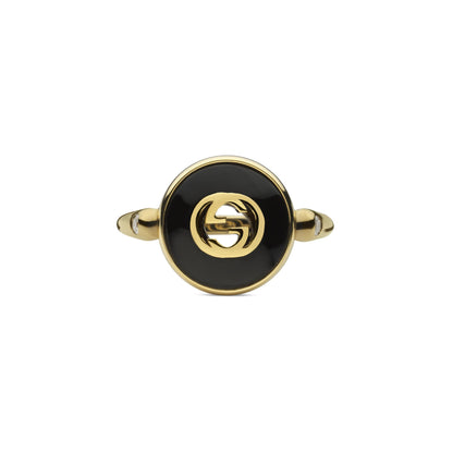 Gucci's 18K Yellow Gold Interlocking G Ring