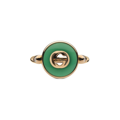 Gucci's 18K Rose Gold Interlocking G Ring