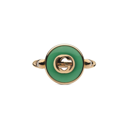 Gucci's 18K Rose Gold Interlocking G Ring