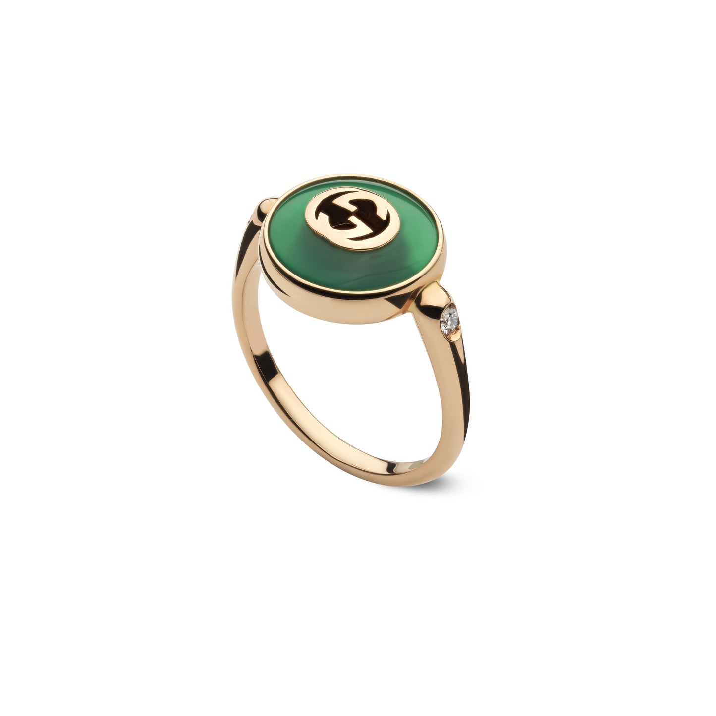 Gucci's 18K Rose Gold Interlocking G Ring