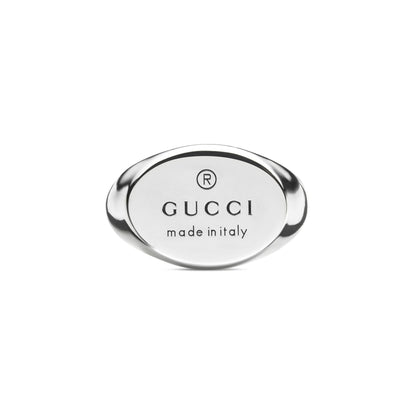 Gucci's Silver Trademark Oval Ring