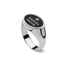 Gucci's Silver Trademark Oval Ring