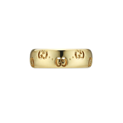 Gucci's 18K Yellow Gold Icon GG Ring