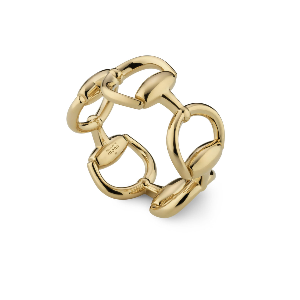 Gucci's 18K Yellow Gold Horsebit Ring